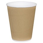 Hot Cups gerimpelde wand 34 cl lichtbruin 500 stuks