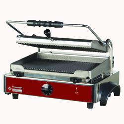 Diamond elektrische Panini Grill MEDIUM geribd