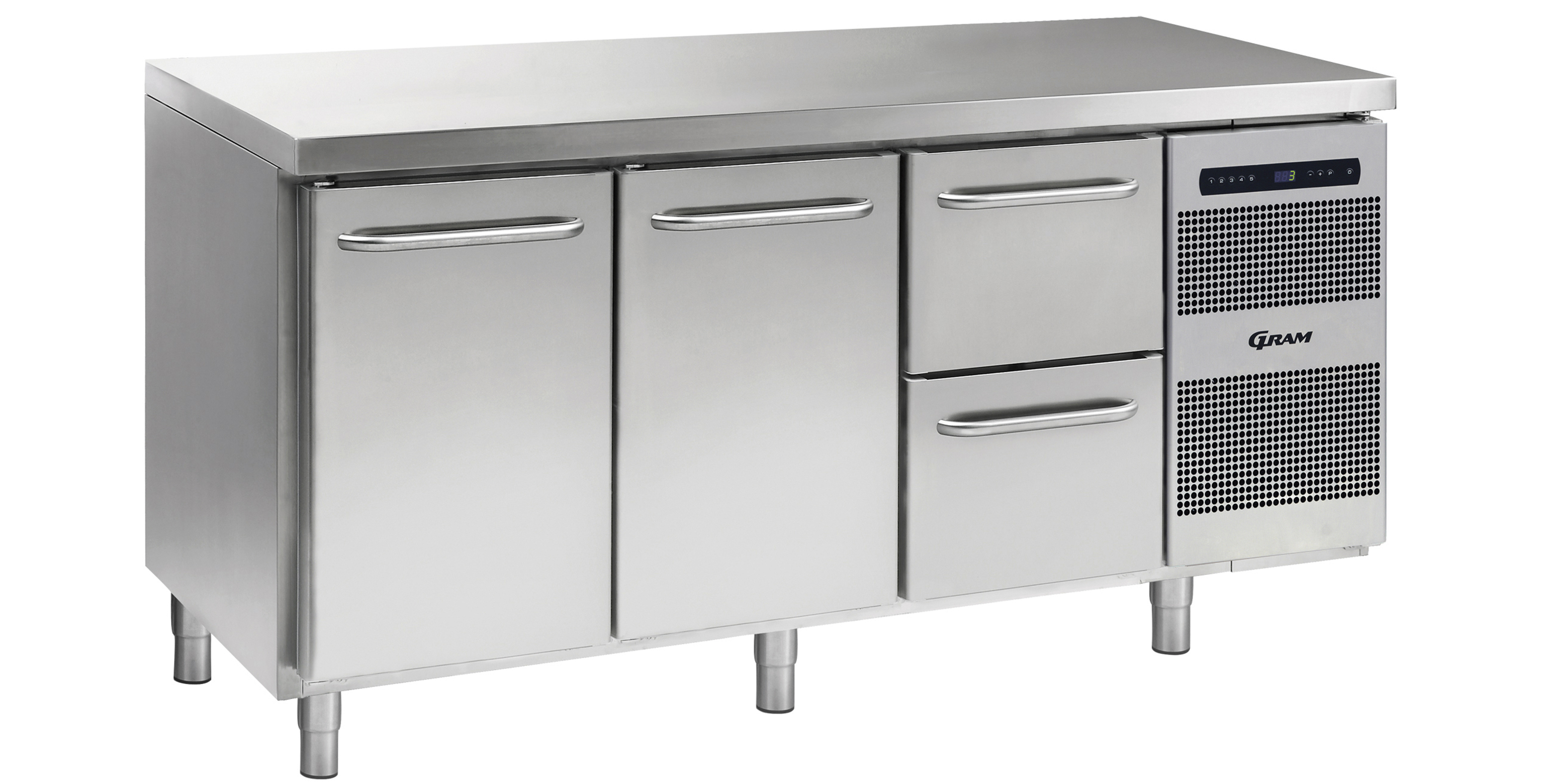 Gram Gastro K 1807 DL/DL/2D L2 Koelwerkbank met 2 deuren en 2 lades 506 liter