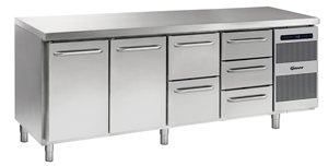 Gram Gastro K 2207 DL/DL/2D/3D L2 Koelwerkbank met 2 deuren en 5 lades 668 liter