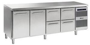 Gram Gastro K 2207 DL/DL/2D/2D L2 Koelwerkbank met 2 deuren en 4 lades 668 liter