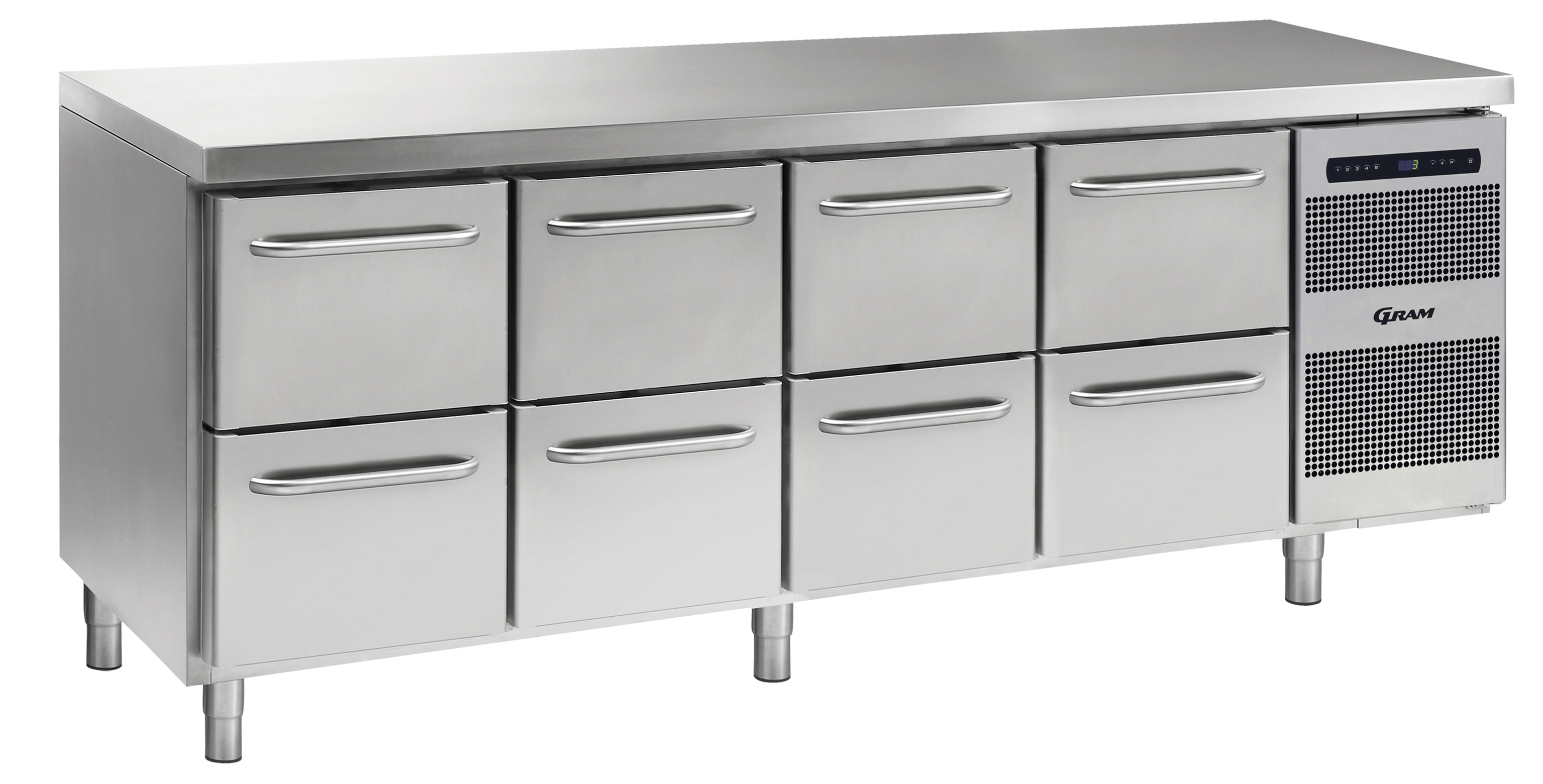 Gram Gastro K 2207 2D/2D/2D/2D L2 Koelwerkbank met 8 lades 668 liter