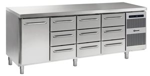 Gram Gastro K 2207 DL/3D/3D/3D L2 Koelwerkbank met 1 deur en 9 lades 668 liter