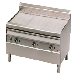 Diamond Stoom-Grill op gas met bakrooster in "O" vorm op meubel - Vapor Line