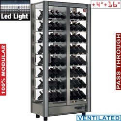 Diamond gekoelde Wijnvitrine 530 liter moduleerbaar pass through