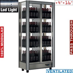 Diamond gekoelde Wijnvitrine 530 liter moduleerbaar pass through
