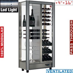 Diamond gekoelde Wijnvitrine 530 liter moduleerbaar pass through