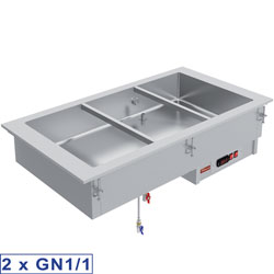 Diamond Bain-Marie element 2x GN 1/1 - Self Drop In