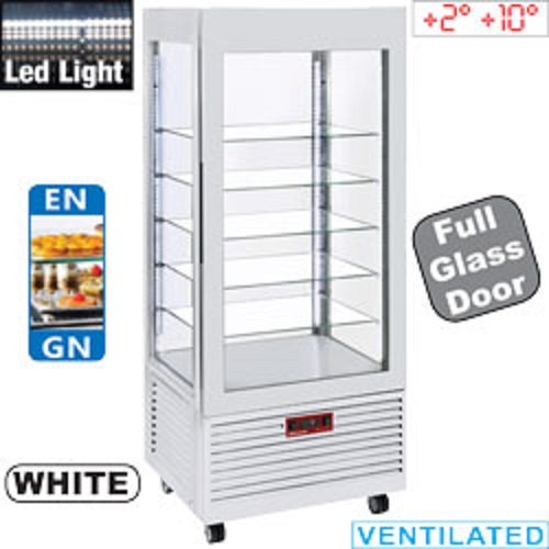 Diamond geventileerde Vitrine 480 liter wit