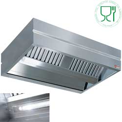 Diamond centrale Dampkap 14 filters 8000-12.000 m³ per uur 400(b) cm