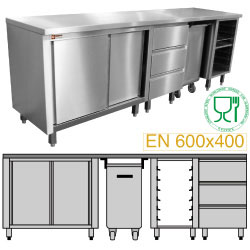 Diamond samengesteld Meubel voor bakkerij 250 (b) cm - patisserie EURONORM