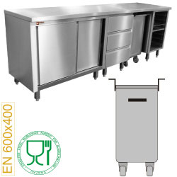 Diamond Module voor patisserie vuilnisbak 125 liter op wielen