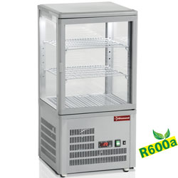 Diamond geventileerde Vitrine 60 liter tafelmodel grijs 3 niveau's
