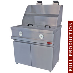 Diamond Gas Friteuse HEAVY DUTY 2 ronde kuipen 2x 13 liter - Mika Line