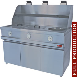 Diamond Gas Friteuse HEAVY DUTY 3 ronde kuipen 3x 13 liter - Mika Line