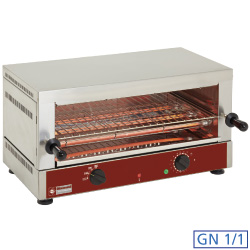 Diamond elektrische Toaster-Salamander met "Quartz" 1 verdieping 52 x 32 cm GN 1/1