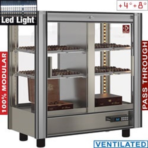 Diamond gekoelde Vitrine 216 liter moduleerbaar pass through