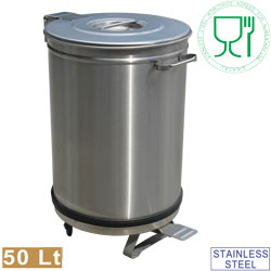 Diamond Vuilnisbak 50 liter met deksel en pedaalbediening Ø 39 cm