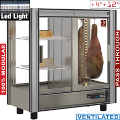 Diamond gekoelde Vitrine 216 liter moduleerbaar pass through