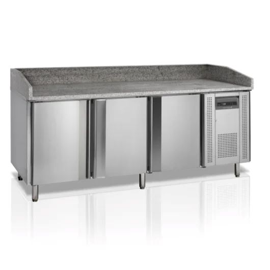 Topcold Pizzawerkbank 580 liter met 3 deuren