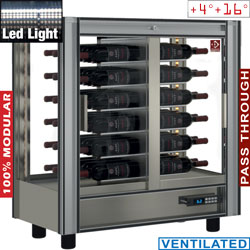 Diamond gekoelde Wijnvitrine 216 liter moduleerbaar pass through