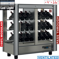 Diamond gekoelde Wijnvitrine 216 liter moduleerbaar pass through