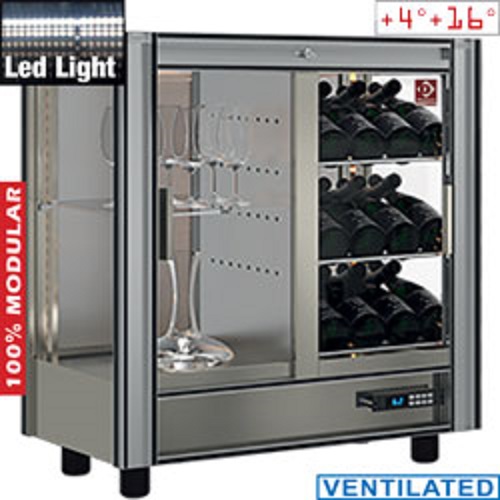 Diamond gekoelde Wijnvitrine 216 liter moduleerbaar