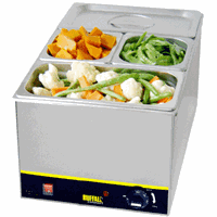 Buffalo Bain-Marie inclusief inzet 2x GN 1/3 en 2x GN 1/6 - 15 (d) cm met deksels