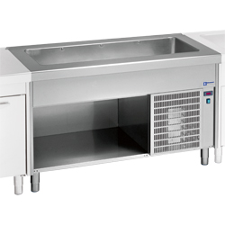 Diamond Element met gekoelde kuip op meubel 4 GN 150 (b) cm - Self 800