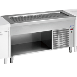 Diamond gekoeld Bovenelement op open kast 4 GN 150 (b) cm - Self 800