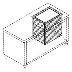 Diamond neutrale Korvensilo voor vaatwasser 50 x 50 cm - Self 800