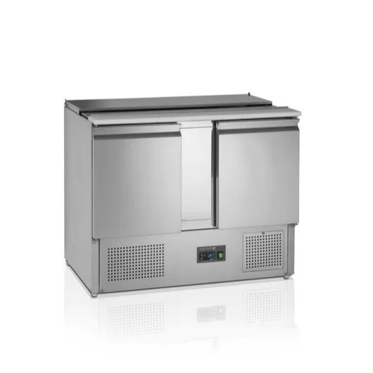 Topcold Saladette Koelwerkbank 270 liter met 2 deuren 2x GN 1/1