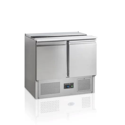 Topcold Saladette Koelwerkbank 260 liter met 2 deuren 2x GN 1/1