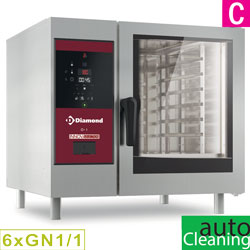 Diamond directe Stoom en Convectie Oven 6x GN 1/1 met automatic cleaning system