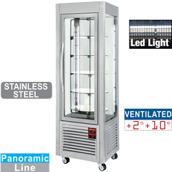 Diamond panoramische Vitrine 360 liter met 5 draaiende plateau's