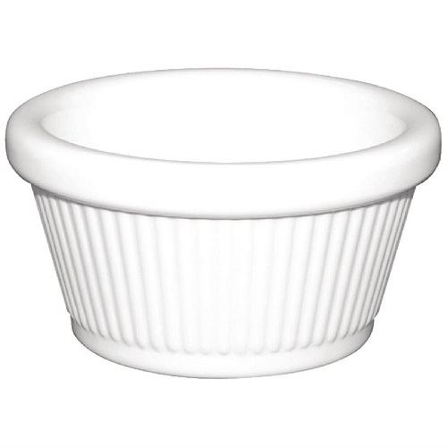 Kristallon Ramekin geribbeld 11,4 cl wit 12 stuks