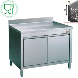 Diamond Werktafelkast met klapdeuren en opstaande achterwand 60 (l) cm 0,3 m3 - Lux Line