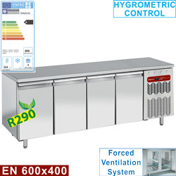 Diamond geventileerde Koeltafel 760 liter met 4 deuren EN 600 x 400