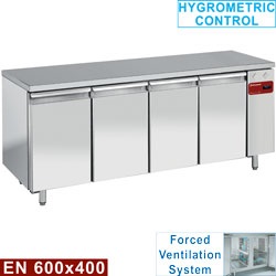 Diamond geventileerde Koeltafel 760 liter met 4 deuren EN 600 x 400 zonder groep