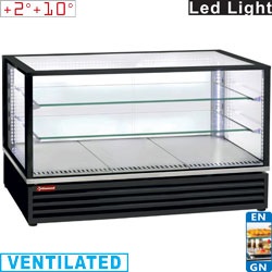 Diamond tafelmodel geventileerde Koelvitrine 3 niveaus zwart
