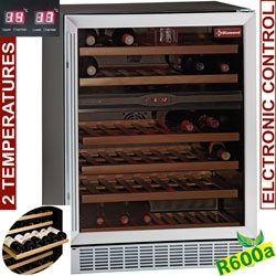 Diamond geventileerde Wijnkast vitrine 160 liter zwart