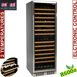 Diamond geventileerde Wijnkast vitrine 375 liter zwart