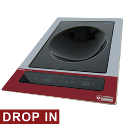 Diamond Elektrische Inductieplaat "wok-inbouwbaar met tactiele toetsen - Show Cooking
